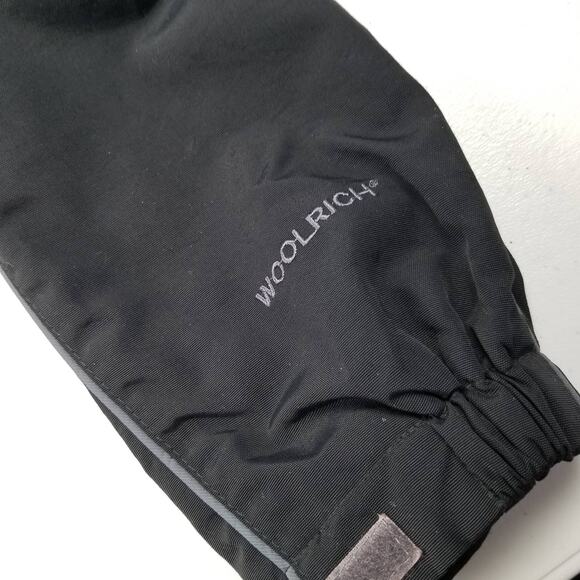 Woolrich Black Gray Zip Up Coat Jacket Lined Pockets Excellent Size M - Picture 7 of 8